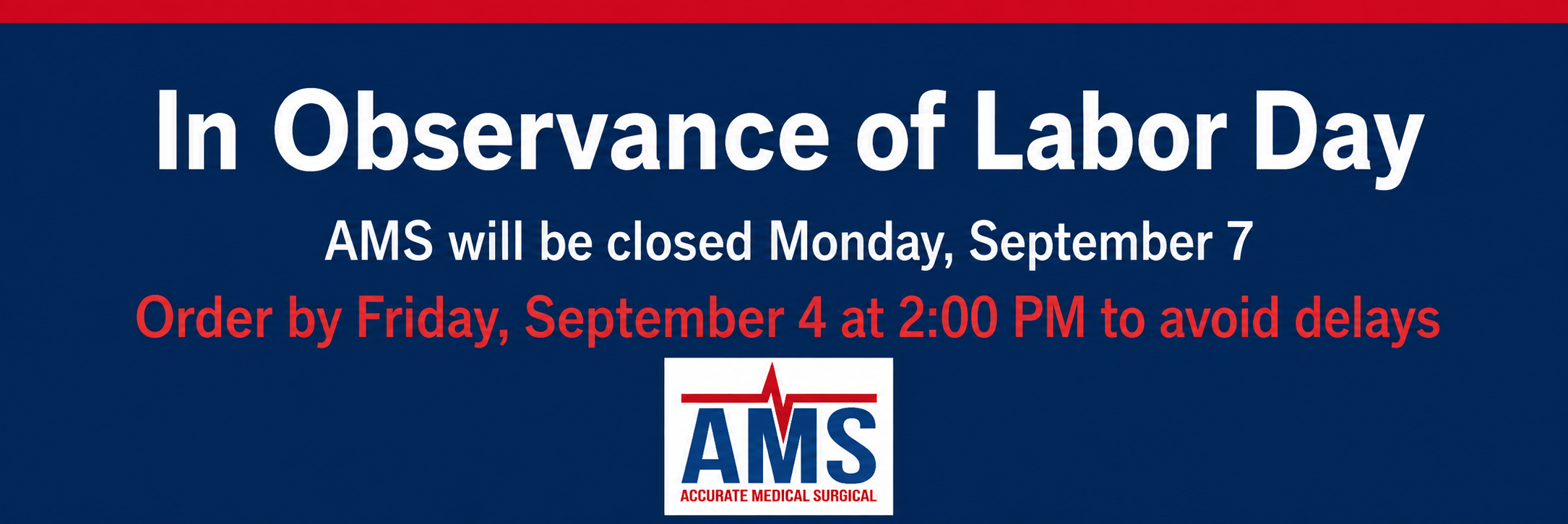 Closed for Labor Day Banner 2026